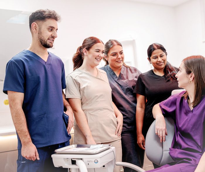 Image of SJ scrubs in situ at MyDentist Poynton