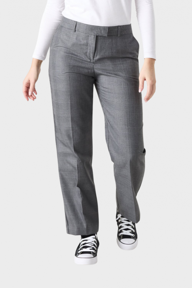 Alderley Women's Trousers, Regular Fit, Grey Check
