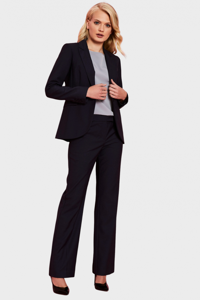 Alderley Women's Trousers, Regular Fit, Tall Length, Blue Sharkskin