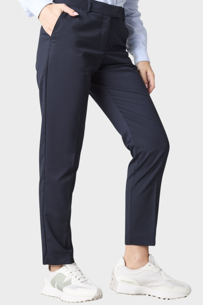 Alderley Women's Trousers, Slim Fit, Blue Stripe