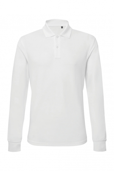 Asquith & Fox Men's Classic Fit Long Sleeve Polo Shirt, White