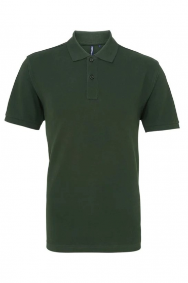 Asquith & Fox Men's Cotton Polo Shirt, Bottle Green