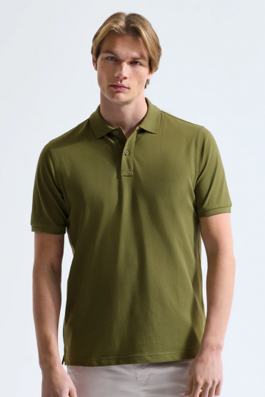 Asquith & Fox Men's Cotton Polo Shirt, Olive