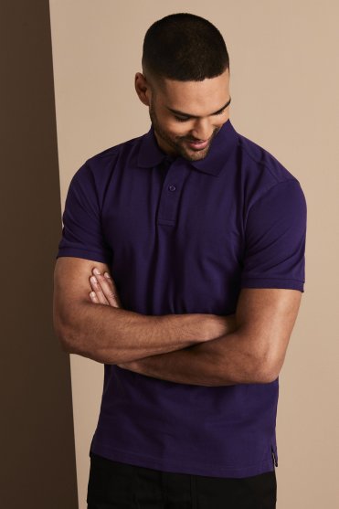Asquith & Fox Men's Cotton Polo Shirt, Purple