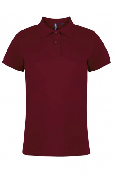 Asquith & Fox Women's Classic Fit Polo Shirt, Burgundy