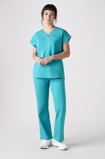 Atmos Women’s Three Pocket V-neck Scrub Top, Teal