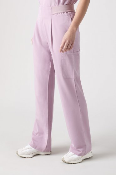ATMOS Women's Five Pocket Flare Scrub Trouser, Mauve