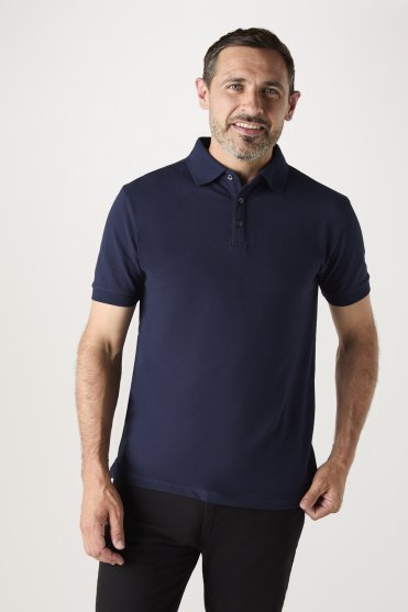 Brook Taverner Hampton Men's Short Sleeve Polo Shirt, Navy