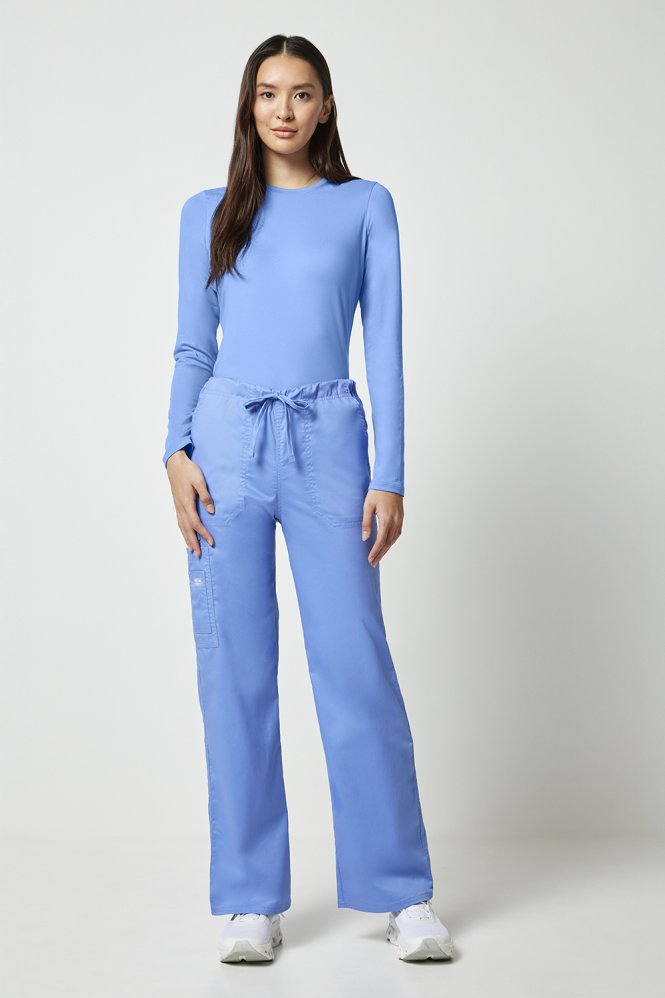Cherokee Core Stretch Unisex Drawstring Cargo Trouser, Ciel Blue