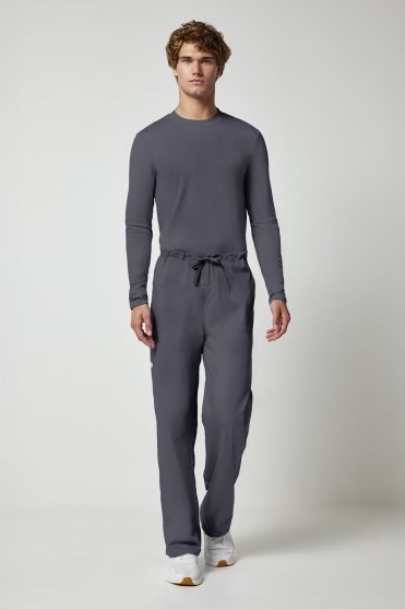 Cherokee Core Stretch Unisex Drawstring Cargo Trouser, Pewter
