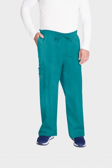 Cherokee Core Stretch Unisex Drawstring Cargo Trouser, Teal Blue