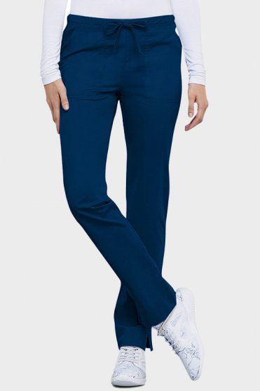 Cherokee Core Stretch Women's Mid Rise Drawstring Scrub Trousers, Navy