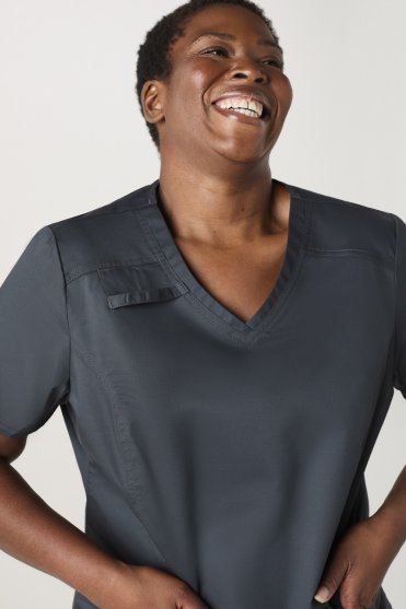 Cherokee Core Stretch Women's V-Neck Scrub Top, Pewter
