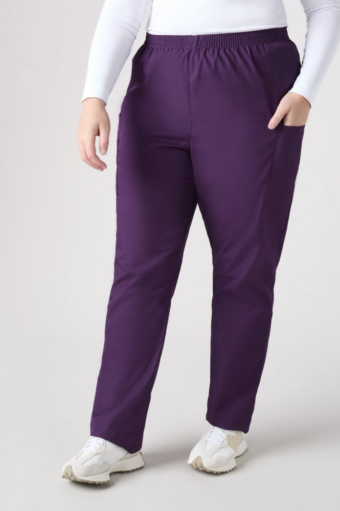 Cherokee Originals Natural Rise Pull On Cargo, Plum