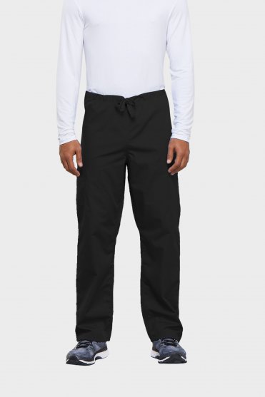 Cherokee Originals Unisex Drawstring Cargo Trouser, Black