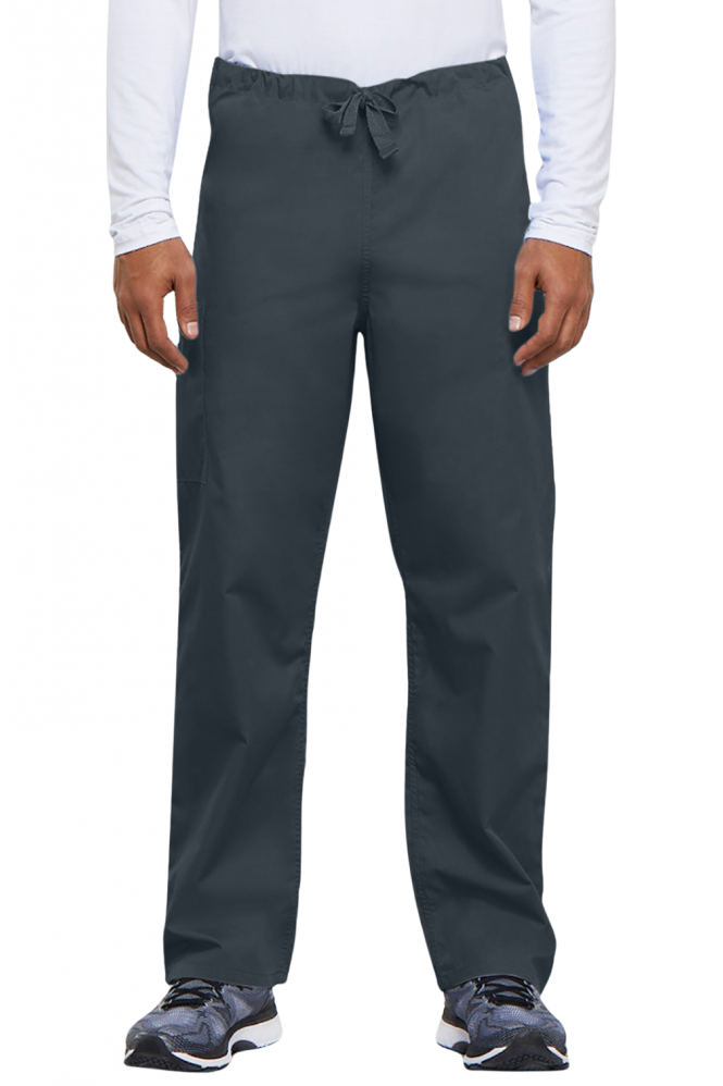 Cherokee Originals Unisex Drawstring Cargo Trouser, Pewter