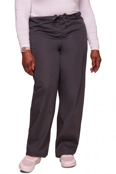 Cherokee Originals Unisex Drawstring Cargo Trouser, Tall Length, Pewter