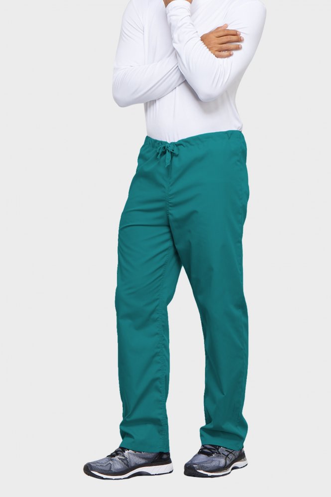 Cherokee Originals Unisex Drawstring Cargo Trouser, Teal