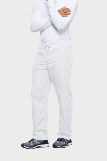 Cherokee Originals Unisex Drawstring Cargo Trouser, White