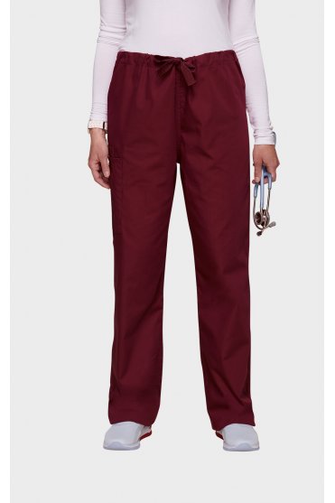 Cherokee Originals Unisex Drawstring Cargo Trouser, Wine