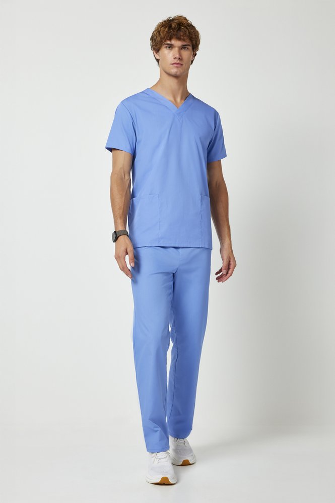 Cherokee Originals Unisex Scrub Top and Trouser Set, Ciel Blue