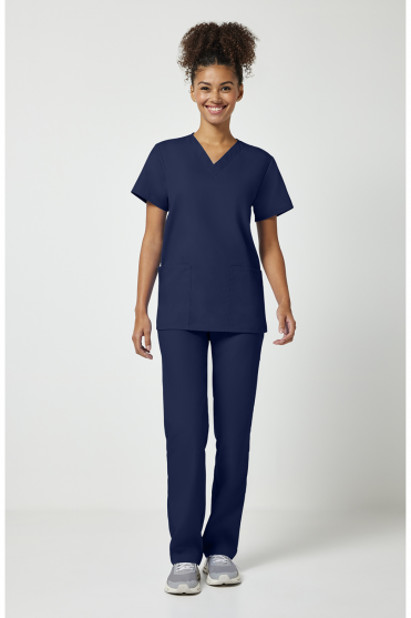 Cherokee Originals Unisex Scrub Top and Trouser Set, Tall Length, Navy