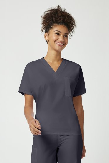 Cherokee Originals Unisex V-Neck Scrub Top, Pewter