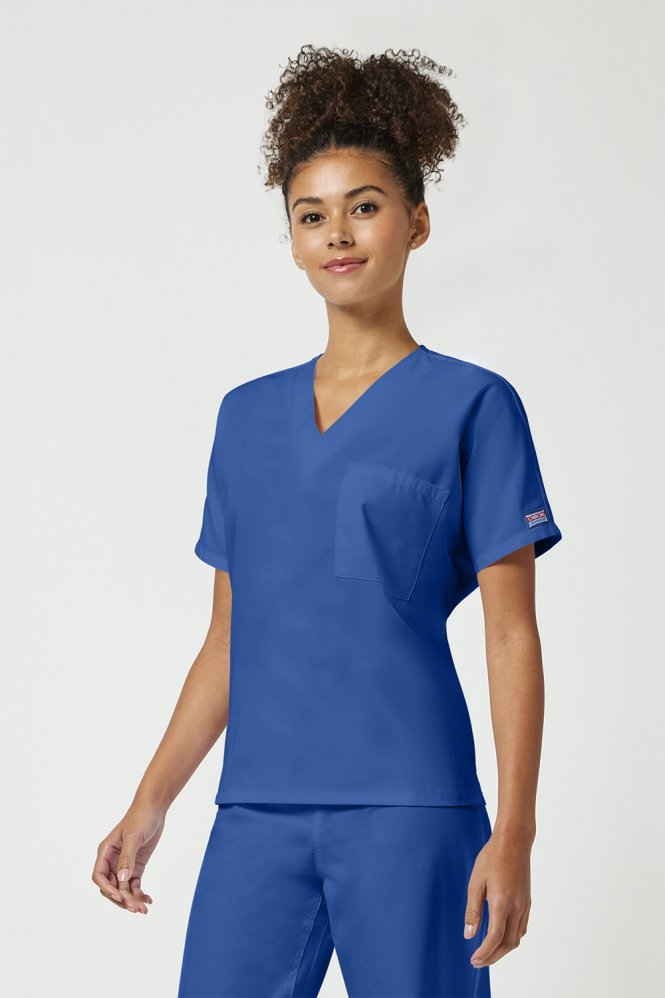 Cherokee Originals Unisex V-Neck Scrub Top, Royal