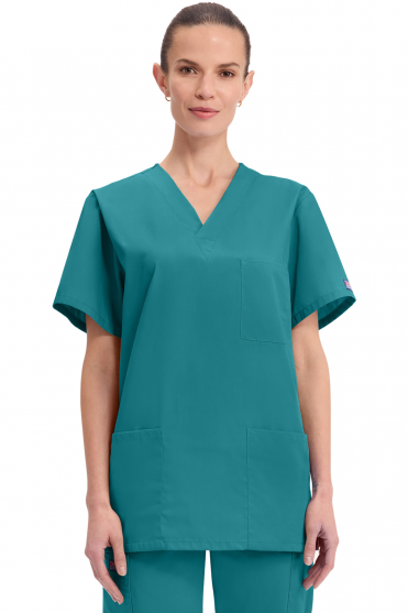 Cherokee Originals Unisex V-Neck Scrub Top, Teal