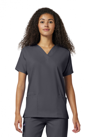 Cherokee Originals Women's V-Neck Scrub Top, Pewter