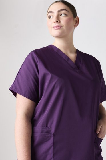Cherokee Originals Women's V-Neck Scrub Top, Plum