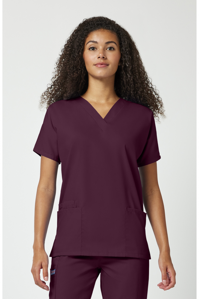 Cherokee Originals Women's V-Neck Scrub Top, Wine