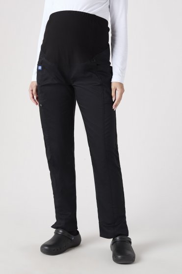Cherokee Revolution Women's Maternity Pull-on Scrub Trouser, Black