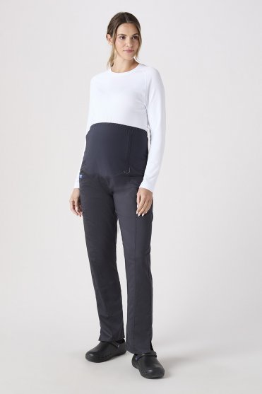 Cherokee Revolution Women's Maternity Pull-On Trouser, Pewter