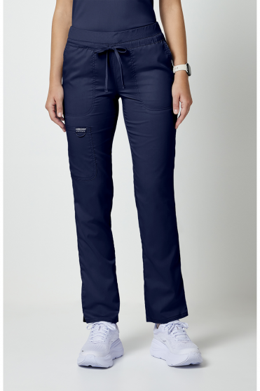 Cherokee Revolution Women's Mid Rise Drawstring Scrub Trousers, Navy