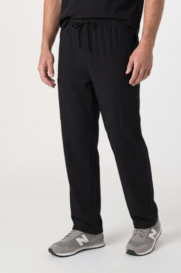 Cherokee Ultra Unisex Drawstring Straight Leg Trouser, Black