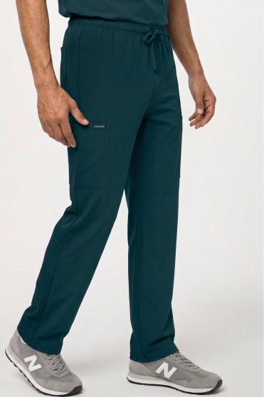 Cherokee Ultra Unisex Drawstring Straight Leg Trouser, Caribbean Blue