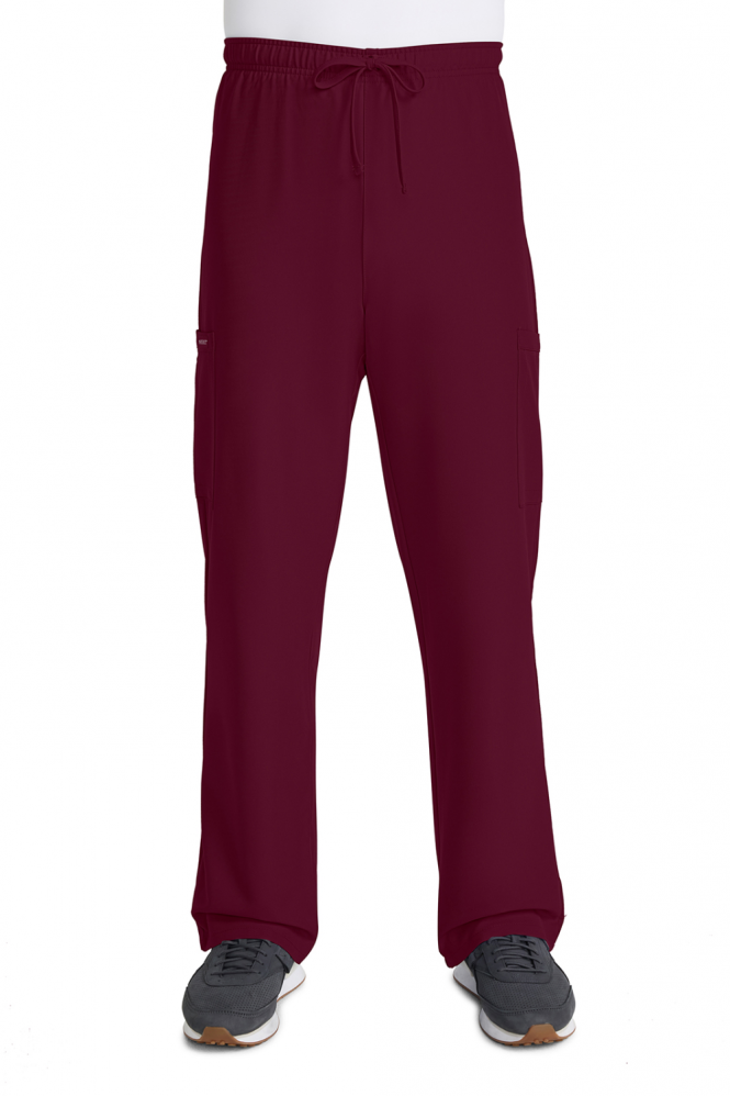 Cherokee Ultra Unisex Drawstring Straight Leg Trouser, Wine