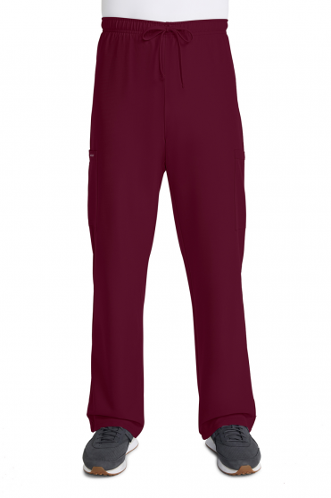 Cherokee Ultra Unisex Drawstring Straight Leg Trouser, Wine