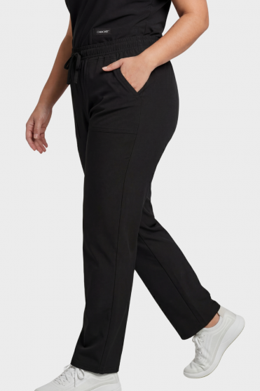 Cherokee Ultra Women's Straight Leg Trouser, Black