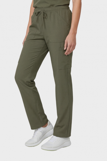 Cherokee Ultra Women's Straight Leg Trouser, Olive