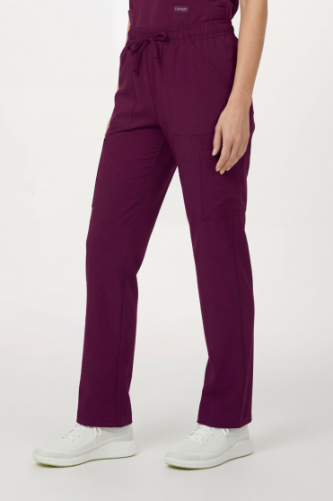 Cherokee Ultra Women's Straight Leg Trouser, Wine