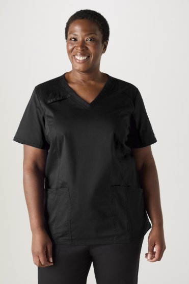 Cherokee Women's Core Stretch V-Neck Scrub Top, Black