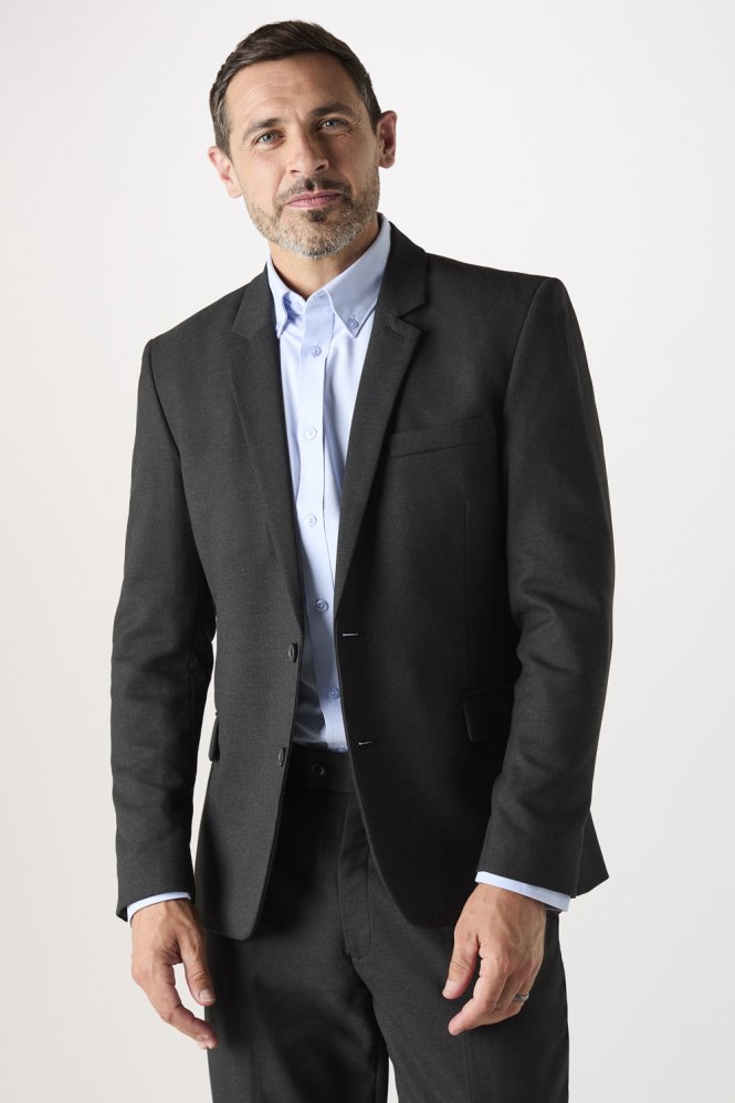 Contemporary Men's Modern Fit Suit Jacket, Reg. Length, Charcoal
