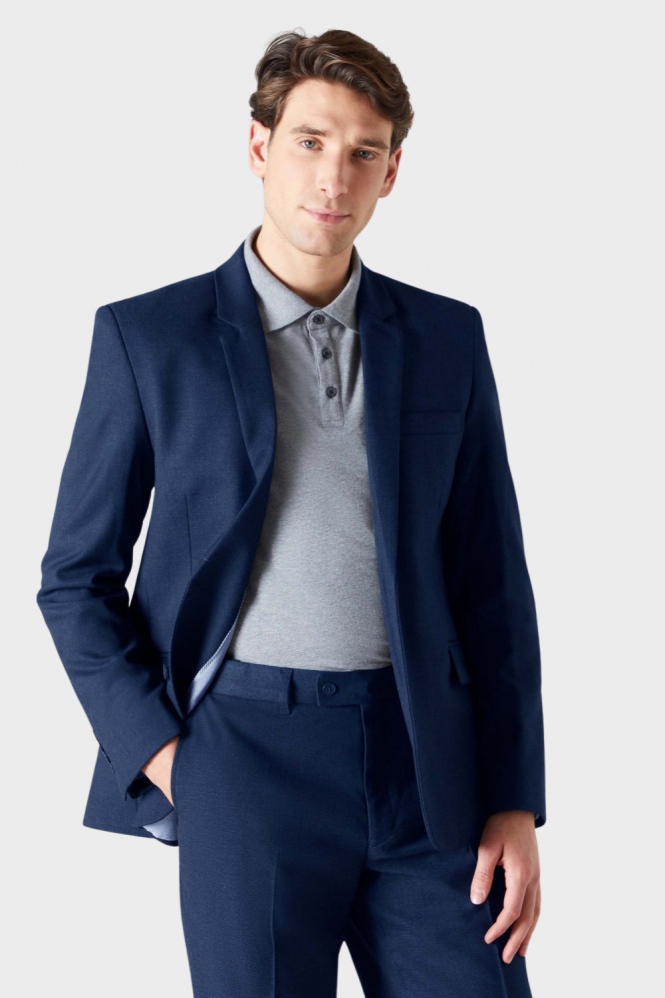Contemporary Men's Modern Fit Suit Jacket, Tall Length, Blue
