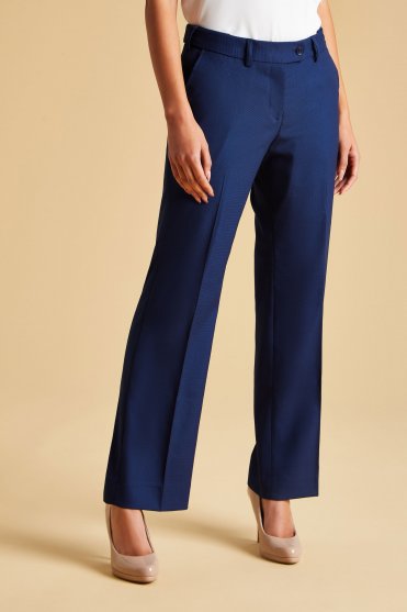 Contemporary Women's Straight Leg Trouser, Petite Length, Blue