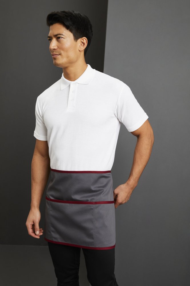 Contrast Money Purse Apron, Graphite/Mulberry
