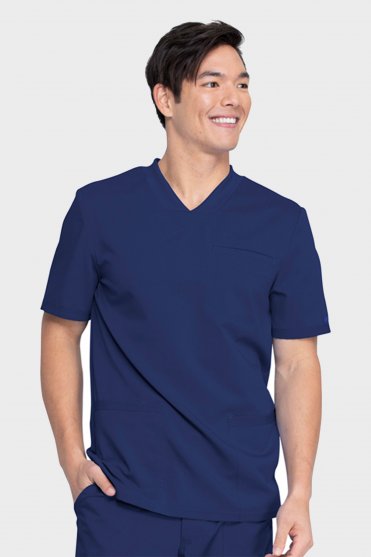 Dickies Balance Men's V-Neck Scrub Top, Navy