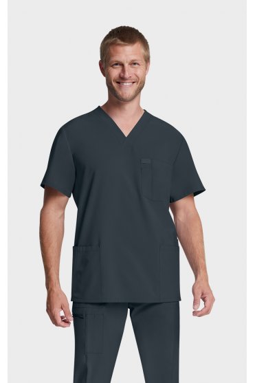 Dickies EDS Essentials Men's V-Neck Scrub Top, Pewter