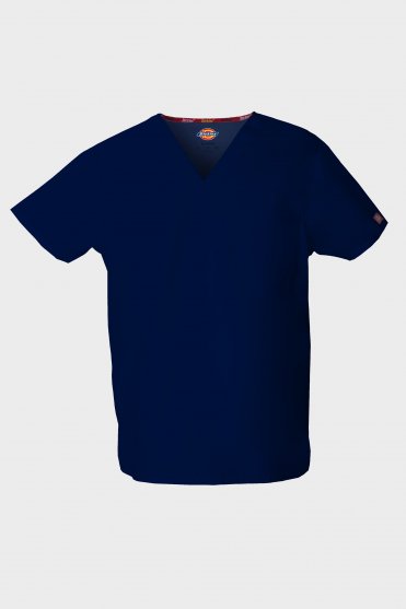 Dickies EDS Signature Unisex V-Neck Scrub Top, Navy